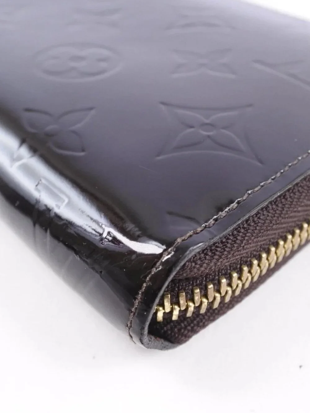 LOUIS VUITTON Zippy wallet Purse Zip Around Amarrant wine-red